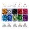Ojo de oveja de color cuerno de oveja anillo de apertura de uñas anillo cerrado cadena accesorios de joyería DIY cadena de cuentas de bola bolsa de material