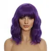 Peluca Amazon Temu para Mujer Cabello Medio y Largo de Mujer Europea y Americana Halloween Colorida Cos Pelucas de Cabello Corto Rizado