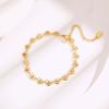 Novo Estilo Ins Estilo Japonês e Coreano Moda Amor Renda Vazada Aço Titânio Pulseira Design Elegante Feminino Pulseira Luxo Leve Celebridade da Internet Moderna