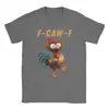 Algodón Transfronterizo Tf-Caw-F Divertido Meme de Gallo Camiseta Humorística para Hombre Camiseta Genial de Manga Corta Camiseta con Cuello de Marinero 100