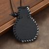 Amor Cuero Cabeza de Gato Bolsa Pequeña Monedero Llave Collar Colgantes Adornos Femenino Nicho Diseño Único Accesorios Cadena Lana