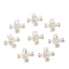 Banhado a cobre cor ouro real 14K de longa duração contas trevo de quatro folhas compartimento de zircônia cruzada pulseira DIY colar micro cravejado contas de zircônia