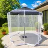 Sombrilla de Jardín para Exterior Mosquitera Sombrilla Plegable Parasol Sombrilla Grande de Protección Solar Cubierta de Malla