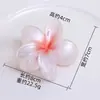 Popular Europeu e Americano Venda Quente Transfronteiriça Realista 3D Colorido Flor Frangipani Presilha de Cabelo Tamanho Grande Presilha de Garra para Parte de Trás da Cabeça Acessório de Cabelo Feminino