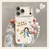 Pulseira Menina Nota Perfeita, compatível com capa de celular Apple 18pm, iPhone 16, design fofo de desenho animado, protetor de lente de câmera 17, cobertura total 15