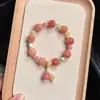 Pieza de Talla de Raíz de Bodhi Natural en el Mismo Estilo que Xiaohongshu, Pulsera de Joyería con Cuentas Budistas de Círculo Único con Forma de Corazón de Pata de Gato para Mujeres, Venta al por Mayor
