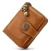 Cartera de Mujer de Nuevo Estilo Transfronteriza con Diseño Hueco, Cremallera y Hebilla, Cartera Corta de Moda Retro Europea y Americana en Stock