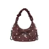 Nova bolsa transversal de bolinhas doces, bolsa de ombro feminina casual simples estilo coreano, bolsa de mão versátil da moda 2026