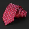 Gravata Masculina Bordado Jacquard Gravata Vermelha Gravata Masculina de Alta Qualidade Amarrada à Mão Traje Formal Fabricante Personalizado Estoque Pronto Atacado