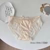 Deseo Puro Chica Malla Cintura Media Encaje Nuevo Francés Sexy Moño Grande Satén Braguitas Verano Estilo Delgado para Mujer