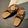 2025 Primavera e Verão Novo Bonito Desenho Animado Cor Biscoitos Moda Combinação Livre Sapatos Birkenneth Chinelos Slip-on