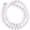 Cuentas sueltas de mantra de seis palabras esmeriladas de cristal blanco natural, pulsera hecha a mano DIY, cuentas de Buda con cortina de puerta decorativa, productos semiacabados