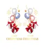 Decoración de Puerta de Vidrio Navideña 2027 Pegatinas de Arreglo de Caja de Regalo Navideña Pegatinas de Arreglo de Escena Atmosférica Pegatinas Electrostáticas