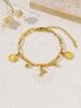 Pulsera de moda de acero de titanio con personalidad hip-hop redonda de marca coreana ins viento frío estudiante novias pulsera al por mayor