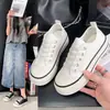 Zapatos de lona de suela gruesa con diseño de grulla blanca para mujer, nuevos de verano 2026, de venta caliente, casuales, transpirables, ligeros, súper populares, versátiles, zapatillas deportivas