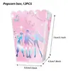 Serie de gran éxito transfronterizo decoración fiesta de cumpleaños cajas de palomitas de maíz pollo de dibujos animados vasos de papel para palomitas de maíz cajas de empaque para papas fritas suministros