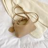 Bolso Nuevo para Mujer Primavera y Verano Color Sólido Terciopelo Simple Casual Diseño de Nicho Para Viajes al Trabajo Versátil Estilo Occidental Bolso Almohada