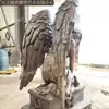 Escultura de Bronze Deusa Chorando Anjo Triste Alado Ocidental Figura de Paisagem Europeia Estátua de Bronze Fundido Latão