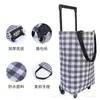 Carrito de Camping con Bolsa de Arrastre, Carrito Telescópico, Carrito de Compras con Ruedas, Remolque Pequeño para Recoger Paquetes, Bolsa Plegable para Mudanzas