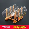 Copo de chá pequeno de vidro Kung Fu conjunto de chá resistente ao calor grosso doméstico transparente copo de água potável conjunto de 6 porta-copos de chá