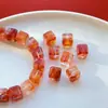 Acessórios de Cristal Natural Flor de Resina Vermelha Cubo de Açúcar Contas Soltas Contas Individuais Contas Espaçadoras Pulseira de Cristal DIY Contas para Montagem de Joias para Mulheres