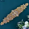 Cinto de Strass Dourado Youlapan S26 Cruzado para Noiva Cinturão de Pérolas Artesanal de Luxo Leve Acessório Largo para Cintura