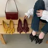Zapatos de Mujer Chuyuji con Punta Fina, Estilo Nuevo Primavera 2026, Zapatos de Mujer para Combinar con Faldas, Mocasines Bajos con Lazo, Zapatos Planos Rojos