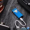 Encendedor Cuadrado JD1012 Metálico Portátil Ultrafino de Carga USB Encendido con Botón de Diamante Encendedor de Cigarrillos Intercambiable
