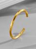 Pulsera Geométricamente Retorcida de Media Apertura Caliente Transfronteriza Acero de Titanio 18K de Alta Calidad Simple Elegante para Niña Moda Tendencia