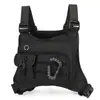 Riñonera táctica transfronteriza para hombre, adecuada para ciclismo al aire libre, una bolsa tipo chaleco deportivo multifuncional impermeable y resistente al desgaste