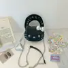 Bolso Bandolera Cruzado de Hombro de Gatita Roja de Dibujos Animados, Bolso Dulce y de Moda para Niña, Bolso de Mano con Cadena Lindo y Divertido