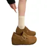Plataforma totalmente fechada Birkenstock para mulheres, novidade do outono de 2026, estilo quente, sola macia, sem cadarço, sapatos Birkenstock casuais e despojados