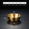Tigela Coreana de Aço Inoxidável 304 para Vinho de Arroz, Tigela Dourada para Petiscos com Alça, Tigela Especial para Arroz para Restaurante, Tigela para Tempero e Preparo