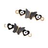 INS - Corona de mariposa de aleación nueva y simple con forma de ojo malvado, conector doble para colgar, accesorios de joyería DIY, pulseras y collares.