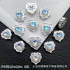 Amor circón multicolor corazón de melocotón multi-way diamantes cuentas diy pulsera de cuentas hecha a mano collar cadena de teléfono móvil accesorios material
