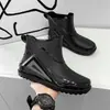 Sapatos de chuva da moda transfronteiriços masculinos com veludo quente antiderrapantes de borracha para cozinha para exterior versáteis à prova d'água para pesca [geração]]