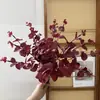 Flores artificiales rojas para bodas al por mayor decoración de salón de bodas flor artificial diseño de habitación de bodas flor de mesa de noche flor de techo de hotel