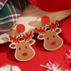 Europa e Estados Unidos transfronteiriços quentes Natal tridimensional multicamadas lantejoulas alce floco de neve luvas árvore de Natal brincos presente de Natal
