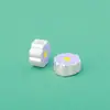 Nuevos Accesorios de Plata de Ley S925 Flor Morada Pegamento Flor de Durazno Perforada Cruzada Estilo Ins Pulsera de Cuerda Hecha a Mano DIY Accesorios