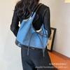 Bolsa Grande de Lona Patchwork de Verão para Mulheres 2026 Nova Tendência Moda Versátil Bolsa de Ombro Grande Capacidade Bolsa Tote para o Dia a Dia
