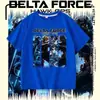 Camiseta Delta Force Ropa Infantil Manga Corta Niños Camisa Dragón Media Manga Rosa Grabada en Oro Top de Algodón Puro