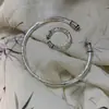 Nuevo Estilo Chino Estilo Antiguo Pulsera con Trazos Dorados Patrón de Hierba para Mujer Anillo Abierto Sólido Paz Alegría Pulsera Estilo Étnico Retro
