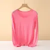 Modal Base Underwear Camisa Fina Feminina Primavera e Outono Manga Longa Top Tamanho Grande Elástico Body-Fit Roupa Íntima Térmica Básica