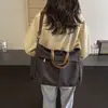 Bolso de hombro nuevo estilo, simple y de moda, bandolera casual de gran capacidad para mujer, bolsa de mano tipo tote popular