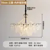 Candelabro de sala de estar estilo francés-italiano, lámpara de cristal minimalista post-moderna de color crema para dormitorio principal, lámpara de cristal de lujo ligero para comedor