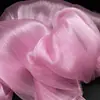Acordeón Floral Perlado Hecho a Mano Tul de Boda Tela Organdí Tul Decoración de Fondo de Boda con Diseño Plegado