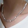 Plata Rota Varios Dos Collar Diamante Cuadrado Plata Rota Plata Esterlina S925 Collar Nicho Lujo Ligero Explosivo Para Mujer Versátil Nuevo Estilo