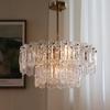 Luxo Leve Sala de Estar Vidro Lustre Vintage Francês Moderno Simples Casa Casa Cristal Sala de Jantar Quarto Estilo Nórdico