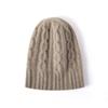 Gorro de cachemira al por mayor para hombres y mujeres, igual de grueso y retorcido, para otoño e invierno, gorro cálido de punto de lana nuevo, entrega en vivo