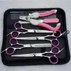 Tijeras para el cuidado de mascotas, Tijeras para cortar el pelo, Set de Tijeras Curvas para Pelo de Perro, Herramientas de Peluquería, Tijeras de Dientes Planos, Suministros de Peluquería, Transfronterizo